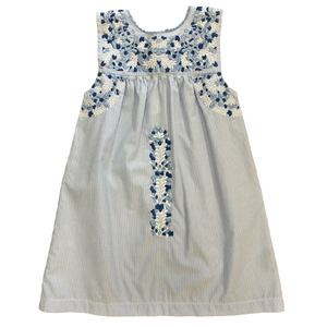 Light Blue And White Stripe Puebla Dress
