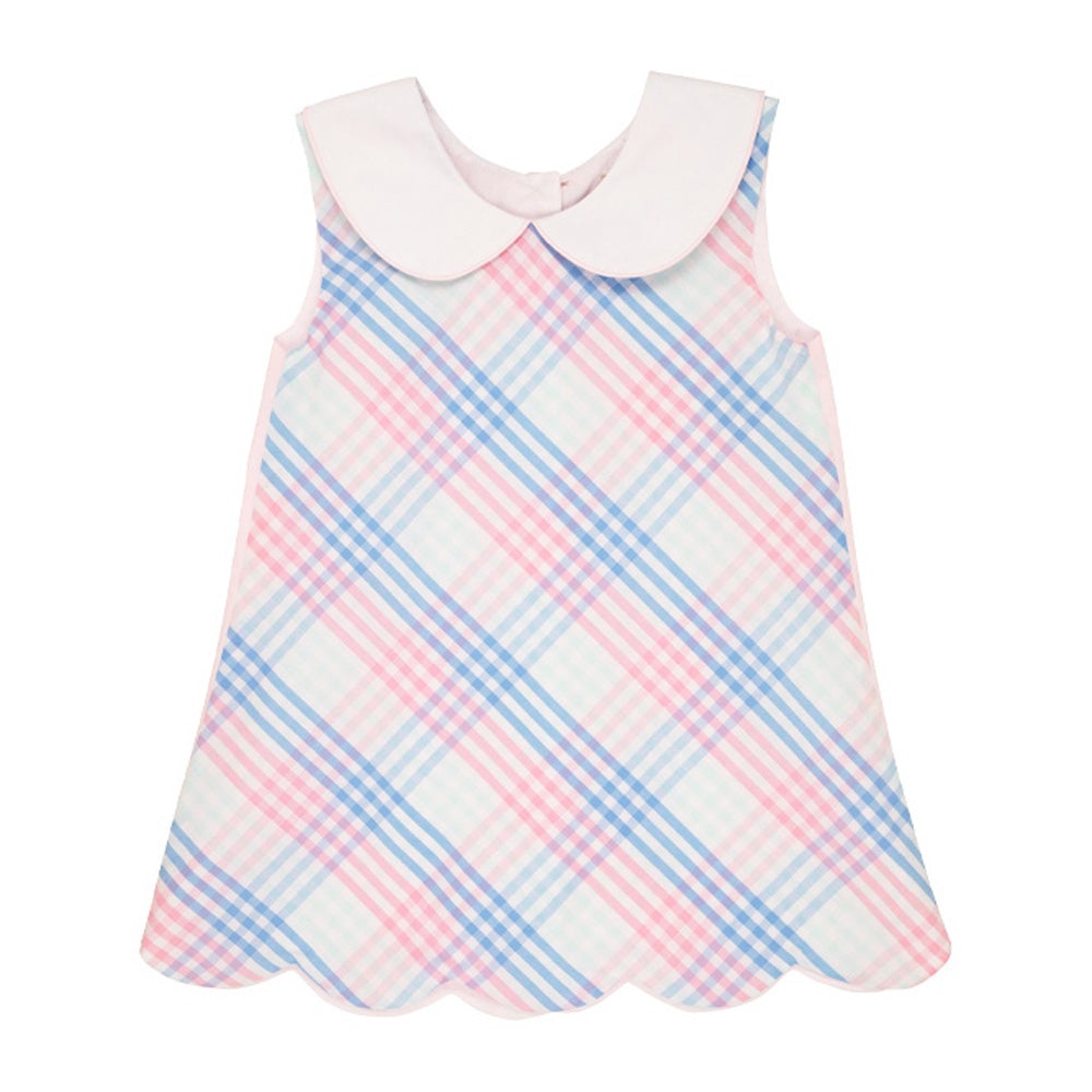 Luanne's Lunch Dress - Spring Party Plaid With Palm Beach Pink