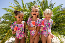 Load image into Gallery viewer, Mod Floral Long Sleeve One Piece Swimsuit
