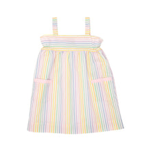Load image into Gallery viewer, Millie Day Dress - Rainbow Roller Skate Stripe
