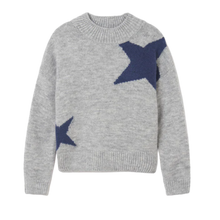 Load image into Gallery viewer, Grey Sweater With Blue Star
