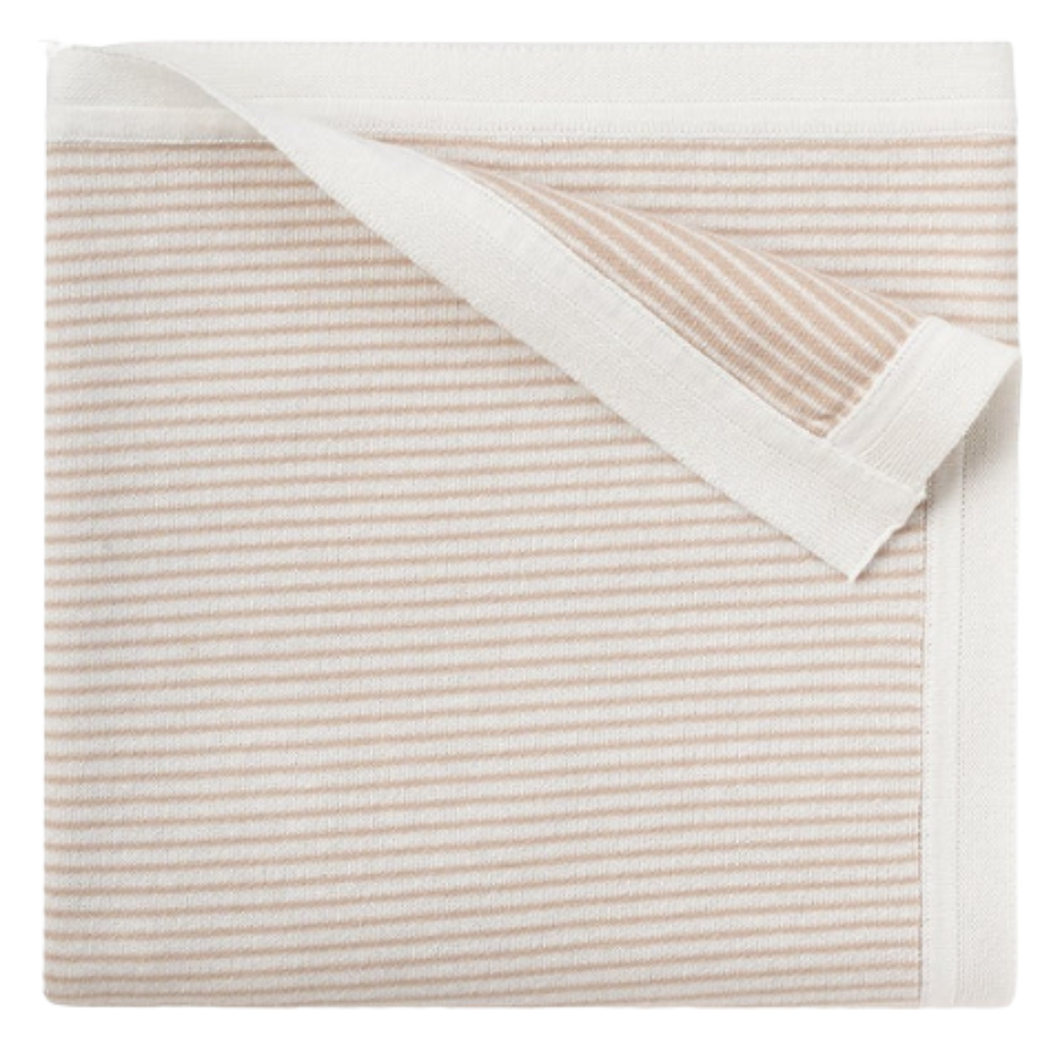 Taupe Stripe Blanket Belles & Beaux®