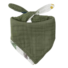 Load image into Gallery viewer, Cotton Muslin Reversible Bandana Bib - Dino Friends
