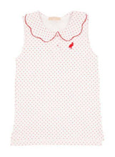 Load image into Gallery viewer, Paige&#39;s Playful Polo - Richmond Red Microdot
