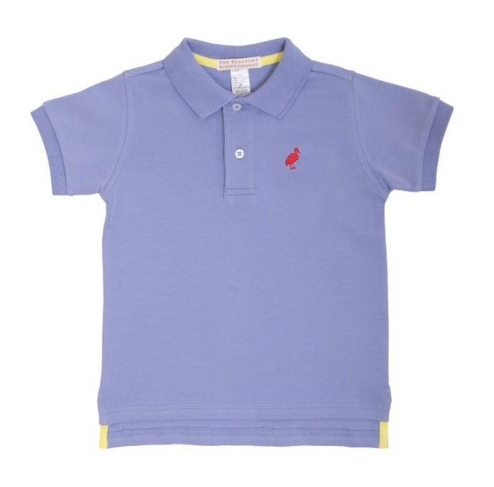 Prim & Proper Polo - Park City Periwinkle with Red Stork