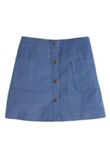 Load image into Gallery viewer, Emily Blue Corduroy Pocket Skirt
