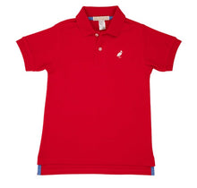 Load image into Gallery viewer, Prim &amp; Proper Pima Polo - Richmond Red With Worth Avenue White Stork

