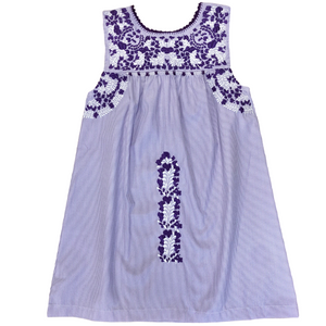 Purple Stripe Sleeveless Puebla Dress