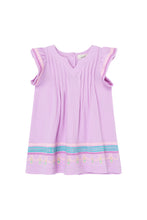 Load image into Gallery viewer, Purple Embroidered Hem Dress
