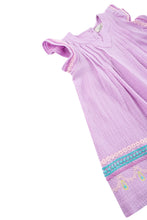 Load image into Gallery viewer, Purple Embroidered Hem Dress
