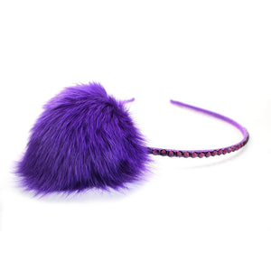 Lavender Fur Ball Headband