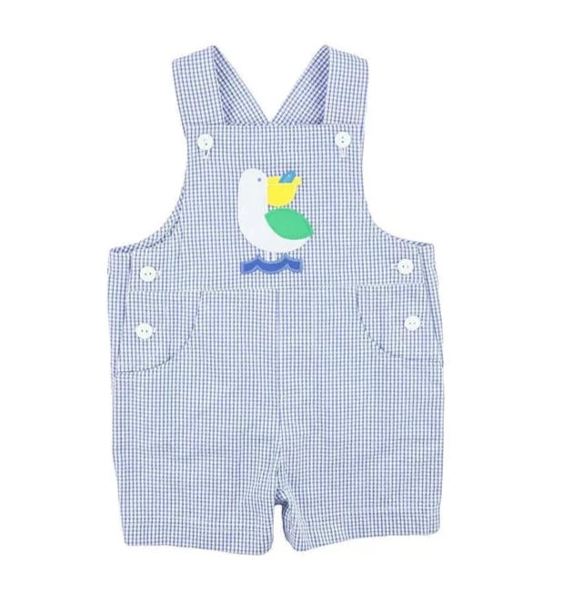 Check Seersucker Pelican Shortall