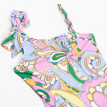 Load image into Gallery viewer, One Shoulder Periwinkle Swirl Swimsuit
