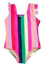 Load image into Gallery viewer, Multicolor Fringe Back Bathing Suit
