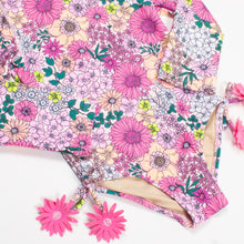 Load image into Gallery viewer, Mod Floral Long Sleeve One Piece Swimsuit
