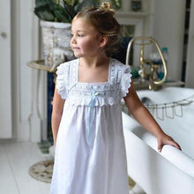 Load image into Gallery viewer, Faye Blue Ribbon Trim Night Dress
