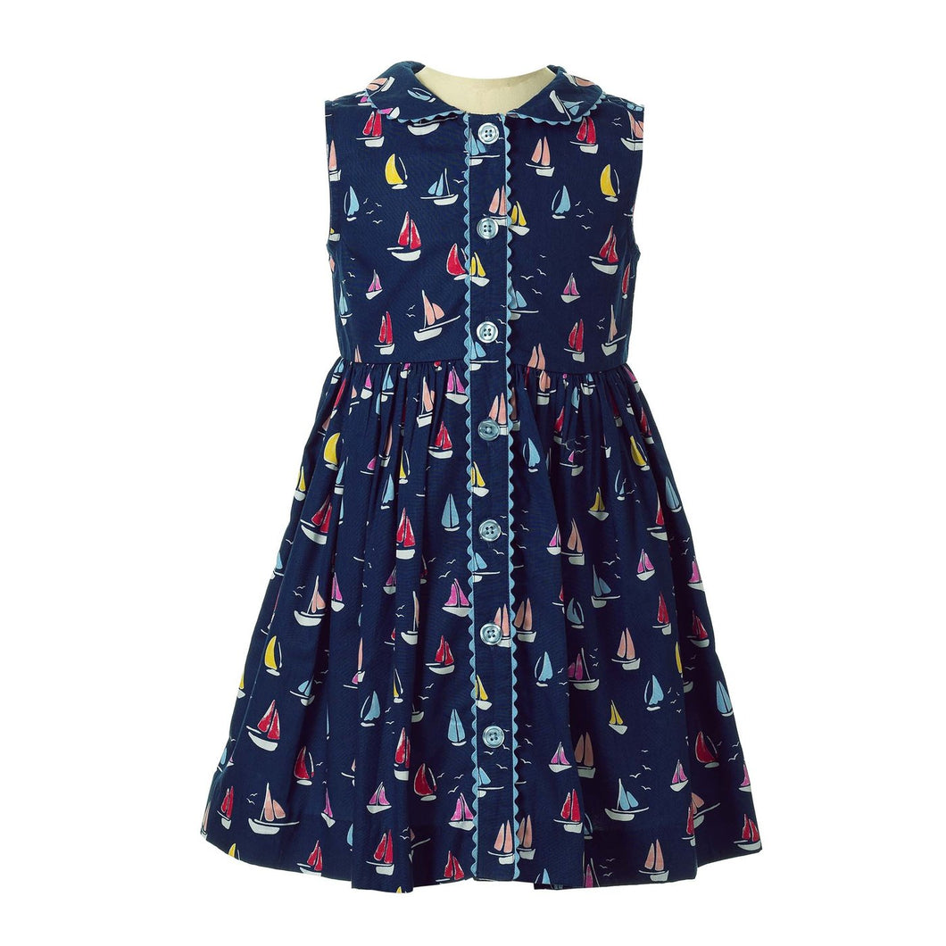 Sailboat Button Front Dress