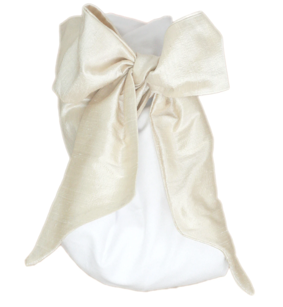 Silk Bow Swaddle - Pearl Strand