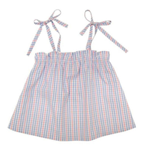 Load image into Gallery viewer, Lainey&#39;s Little Top with Natalie Knicker - Sir Plaid Proper with Palm Beach Pink
