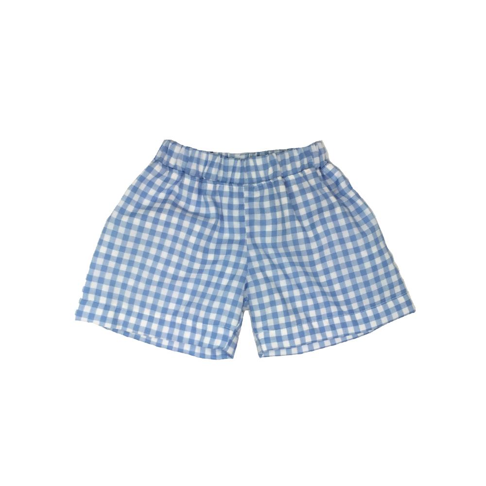 Shelton Boy Shorts Blue Grand Gasparilla Gingham