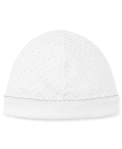 New Dots Hat - White With Silver