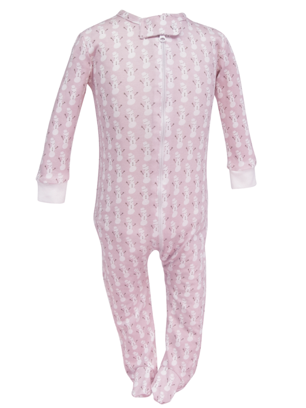 Pink Snowman Parker Zipper Pajama