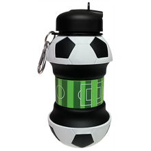 Load image into Gallery viewer, Soccer Collapsible Water Bottle
