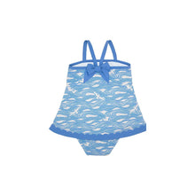 Load image into Gallery viewer, Stratford Scallop Swimsuit - Gull Play with Sunrise Boulevard Blue
