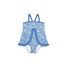 Load image into Gallery viewer, Stratford Scallop Swimsuit - Gull Play with Sunrise Boulevard Blue
