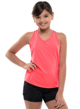 Load image into Gallery viewer, V-Neck Cut Out Tennis Tank - Coral
