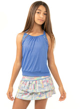 Load image into Gallery viewer, I Sheer Can Tennis Bralette Tank - Blue
