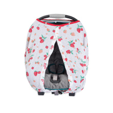 Load image into Gallery viewer, Cotton Muslin Car Seat Canopy - Strawberry
