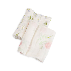Deluxe Muslin Swaddle 2 Pack - Pink Peony