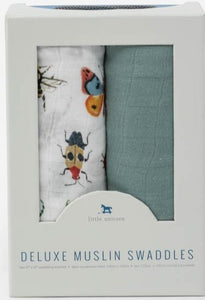 Deluxe Muslin Swaddle 2 Pack - Bugs Set