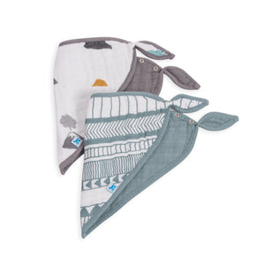 Cotton Muslin Bandana Bib 2 Pack - Santa Fe