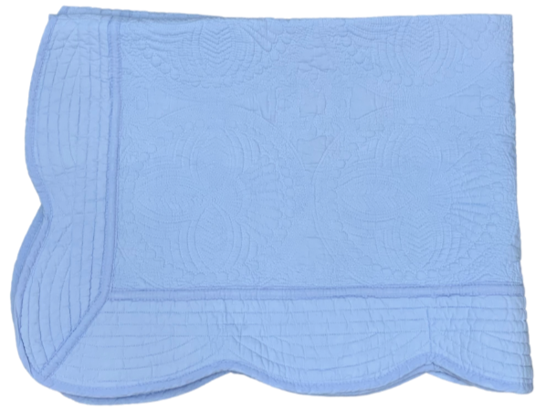 Scalloped Quilt - Baby Blue