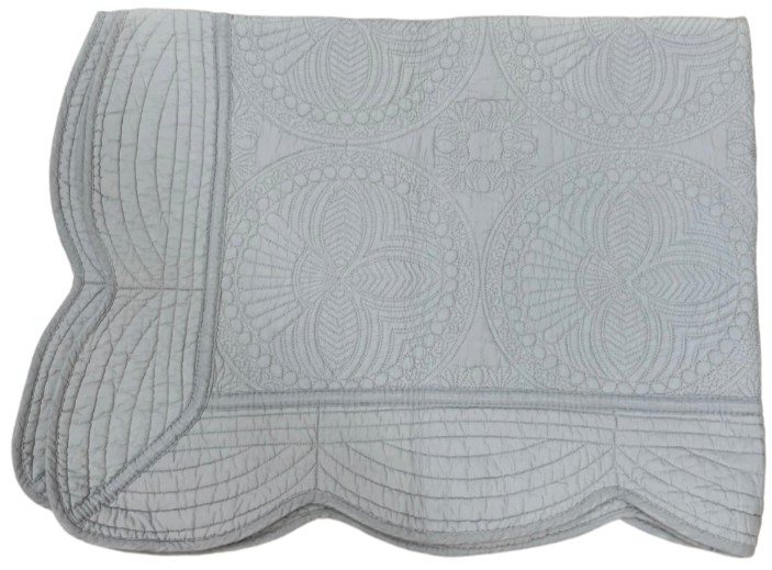 Scalloped Quilt - Grey