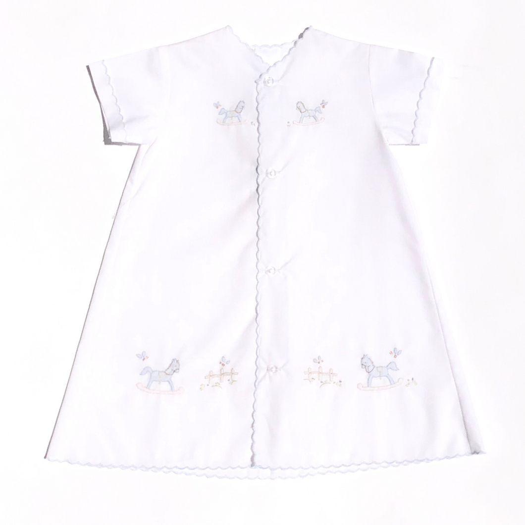 Boys Day Gown with Rocking Horse