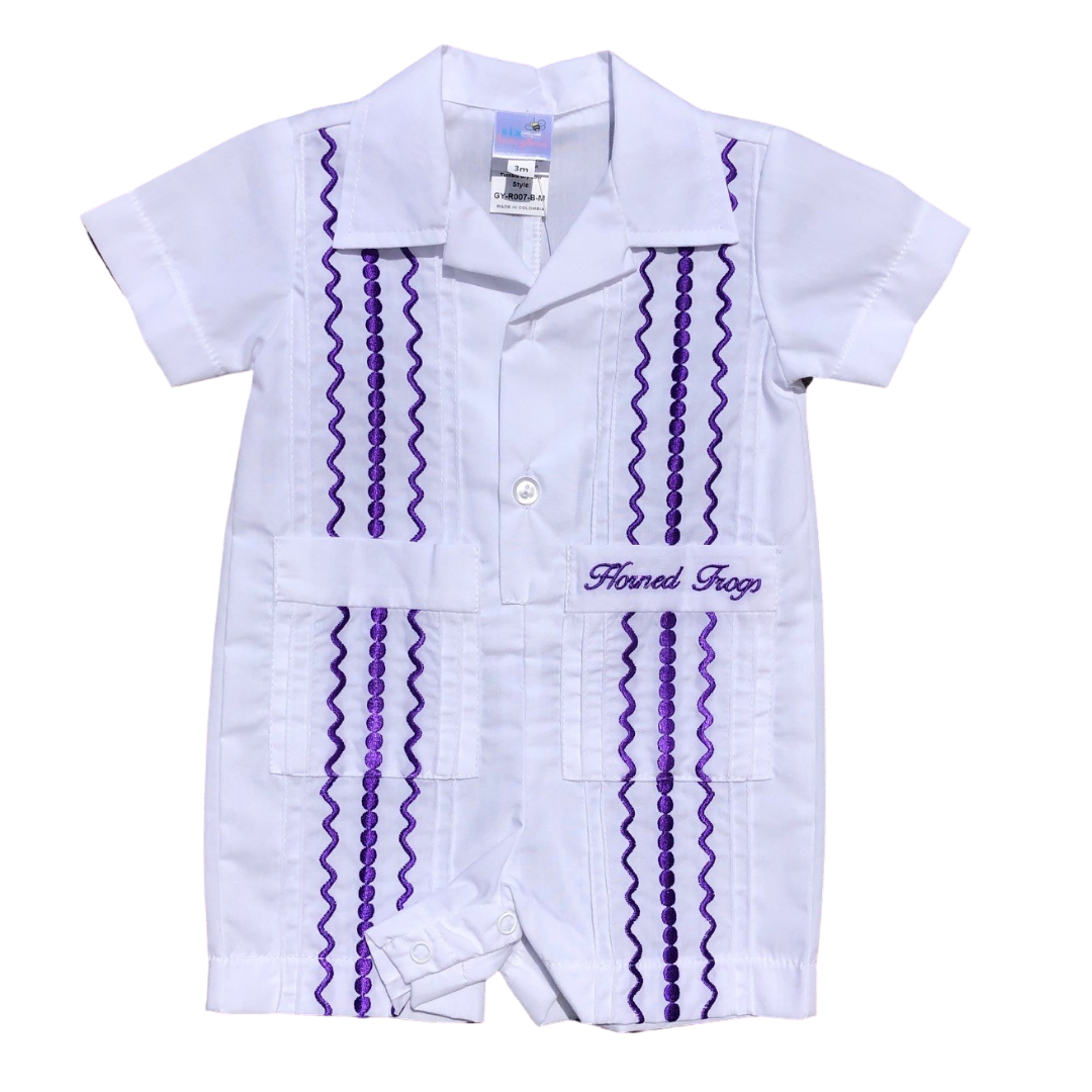 TCU Guayabera Romper Belles & Beaux®