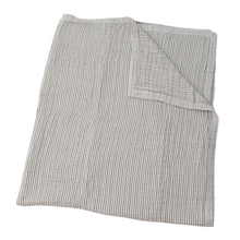 Load image into Gallery viewer, Cotton Muslin Big Kid Quilt - Grey Stripe
