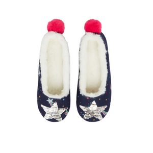 Navy Stars Slippers