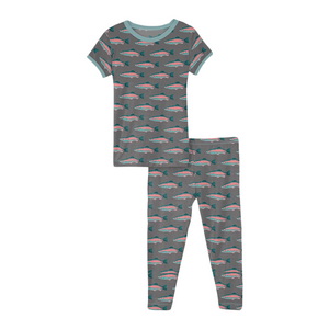 Stone Rainbow Trout Short Sleeve Pajama Set