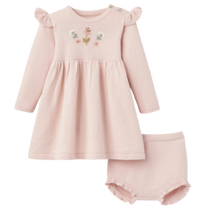 Load image into Gallery viewer, Floral Flutter Sleeve Dress with Bloomer
