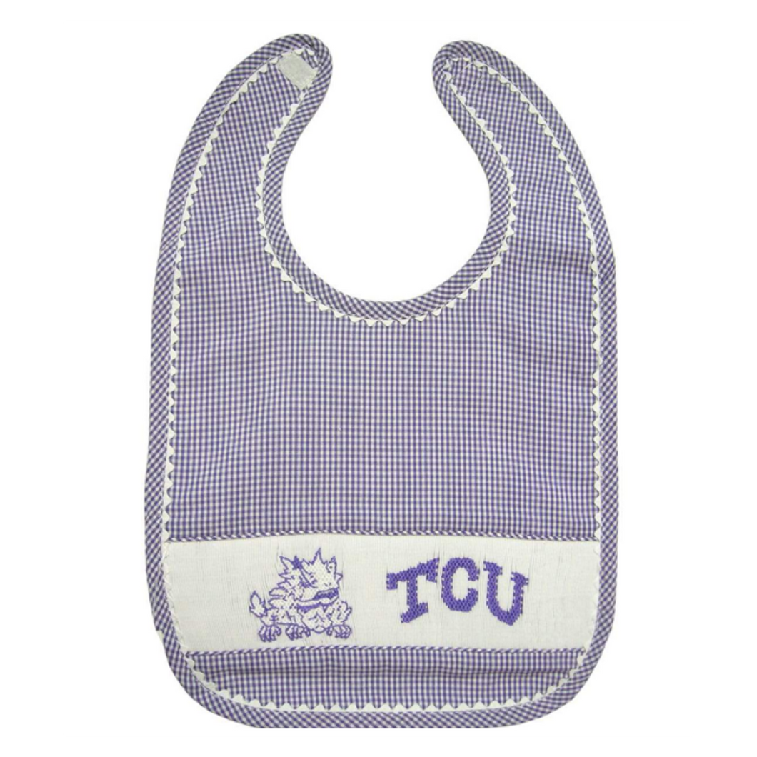 TCU Smocked Bib