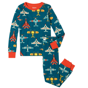 Flying Aircrafts Organic Cotton Pajama Set