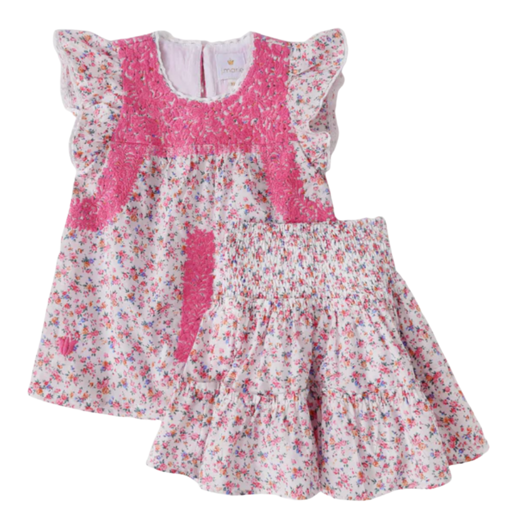 Rosalee Pink Floral Two Piece Set