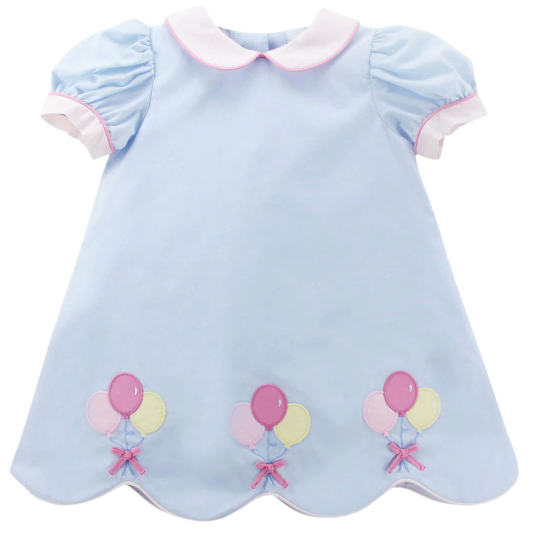 Blue Kendall Dress With Balloon Appliques