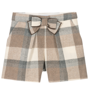 Plaid Shorts - Beige