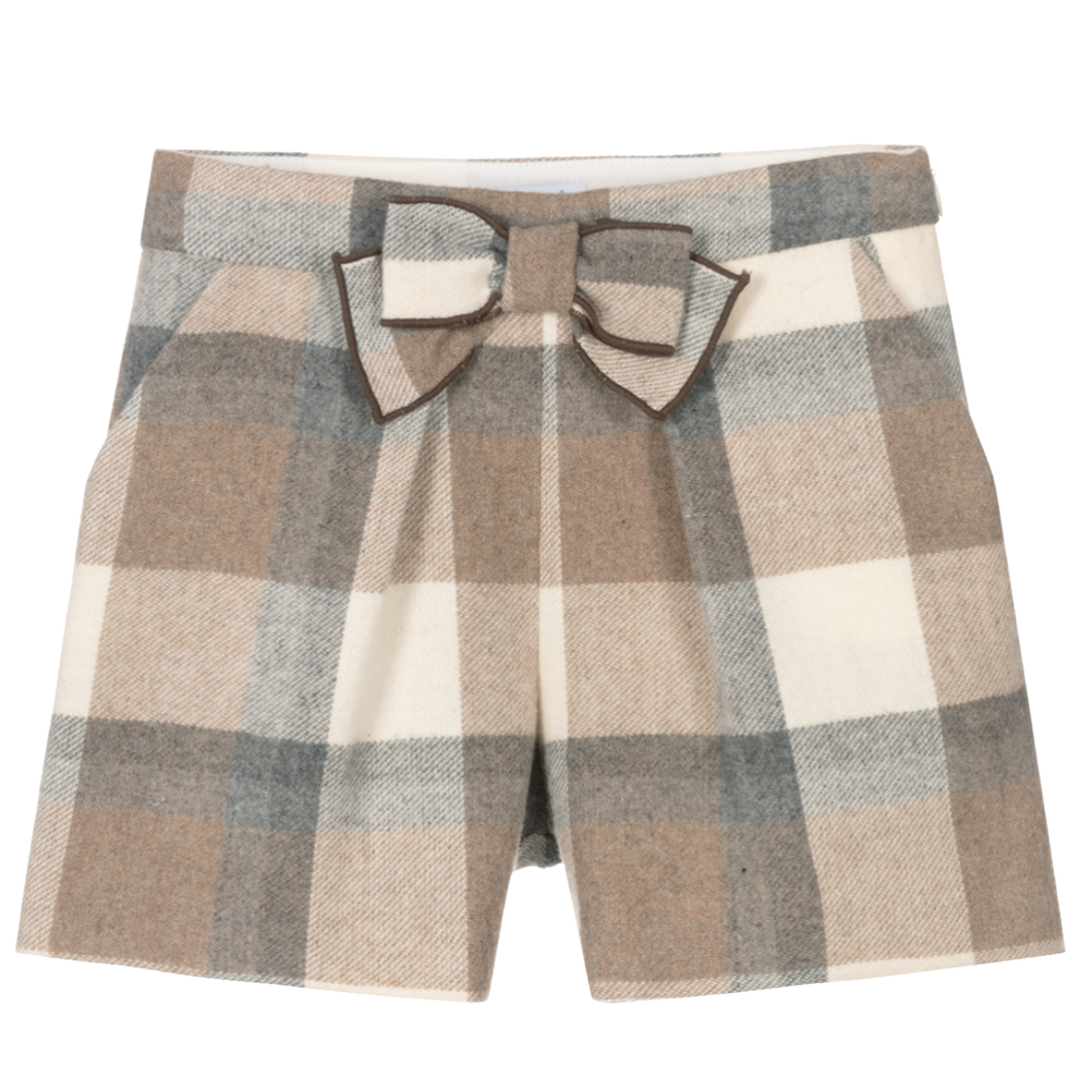 Plaid Shorts - Beige