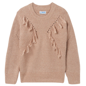 Pink Fringed Sweater